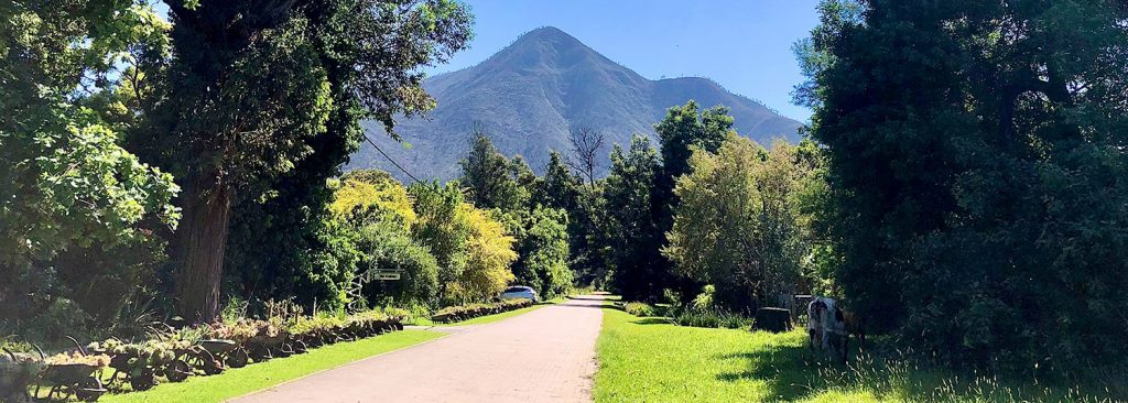 Storms River Village Road and Mountain landscape